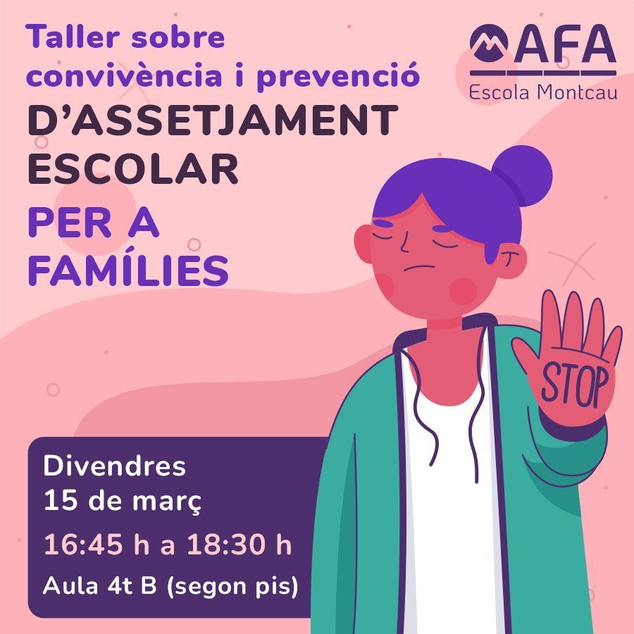 Taller sobre convivència i prevenció d’assetjament escolar per a famílies